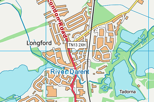 TN13 2XH map - OS VectorMap District (Ordnance Survey) TN13 2XH map - OS VectorMap District (Ordnance Survey)