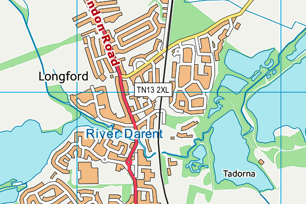 TN13 2XL map - OS VectorMap District (Ordnance Survey) TN13 2XL map - OS VectorMap District (Ordnance Survey)