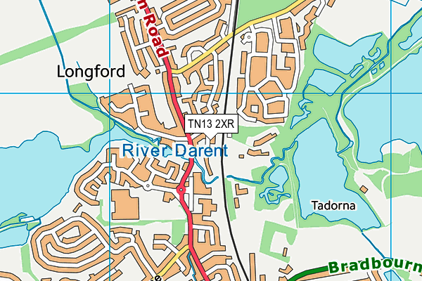 TN13 2XR map - OS VectorMap District (Ordnance Survey) TN13 2XR map - OS VectorMap District (Ordnance Survey)