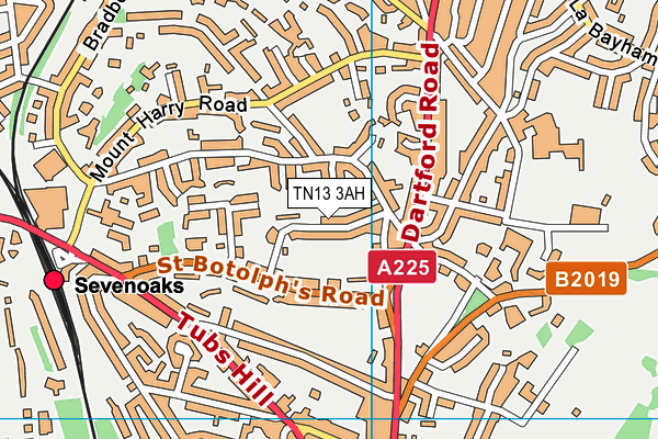 TN13 3AH map - OS VectorMap District (Ordnance Survey) TN13 3AH map - OS VectorMap District (Ordnance Survey)