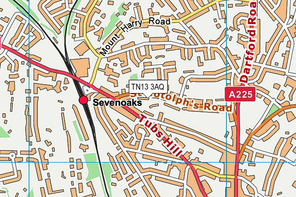 TN13 3AQ map - OS VectorMap District (Ordnance Survey) TN13 3AQ map - OS VectorMap District (Ordnance Survey)