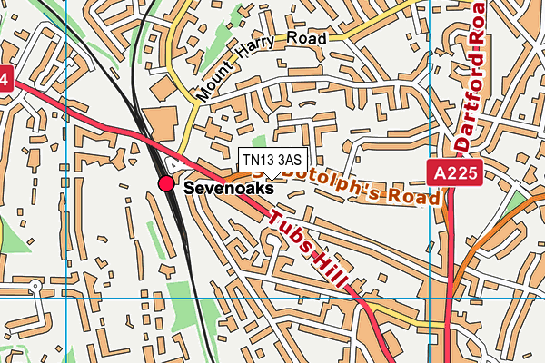 TN13 3AS map - OS VectorMap District (Ordnance Survey) TN13 3AS map - OS VectorMap District (Ordnance Survey)