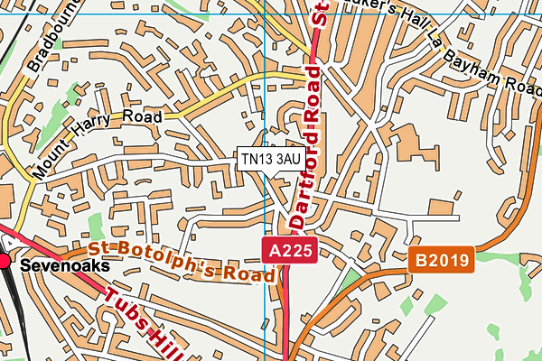 TN13 3AU map - OS VectorMap District (Ordnance Survey) TN13 3AU map - OS VectorMap District (Ordnance Survey)