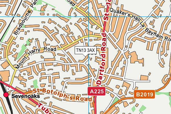 TN13 3AX map - OS VectorMap District (Ordnance Survey) TN13 3AX map - OS VectorMap District (Ordnance Survey)