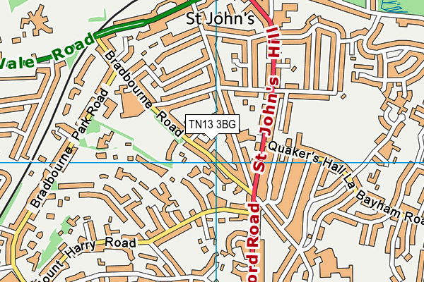 TN13 3BG map - OS VectorMap District (Ordnance Survey) TN13 3BG map - OS VectorMap District (Ordnance Survey)
