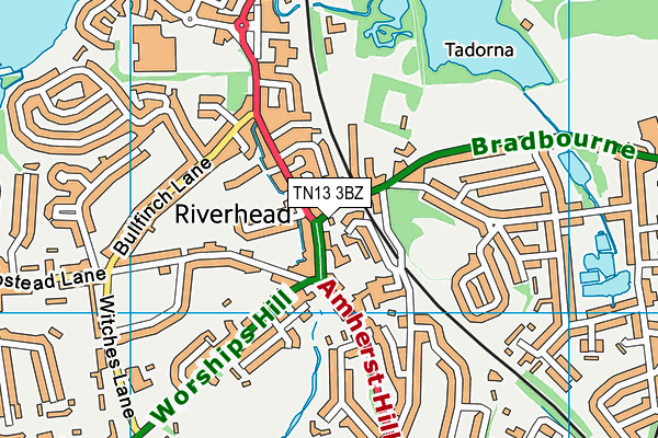 TN13 3BZ map - OS VectorMap District (Ordnance Survey)