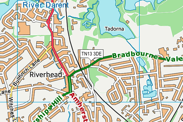 TN13 3DE map - OS VectorMap District (Ordnance Survey) TN13 3DE map - OS VectorMap District (Ordnance Survey)