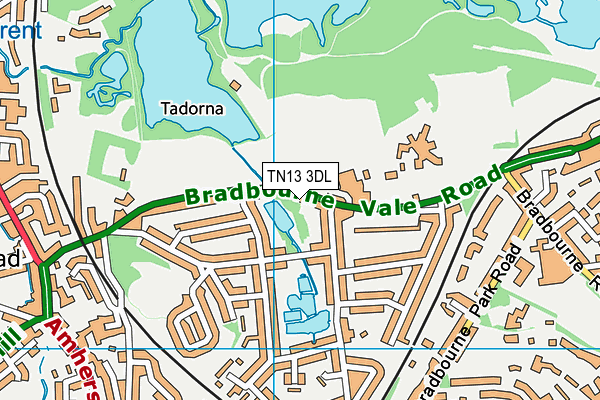 TN13 3DL map - OS VectorMap District (Ordnance Survey) TN13 3DL map - OS VectorMap District (Ordnance Survey)