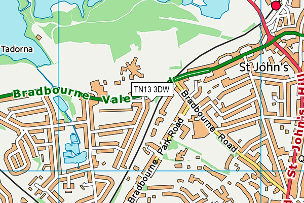 TN13 3DW map - OS VectorMap District (Ordnance Survey) TN13 3DW map - OS VectorMap District (Ordnance Survey)