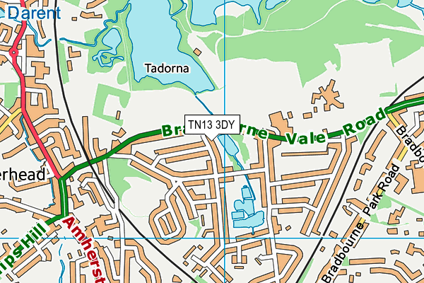 TN13 3DY map - OS VectorMap District (Ordnance Survey) TN13 3DY map - OS VectorMap District (Ordnance Survey)