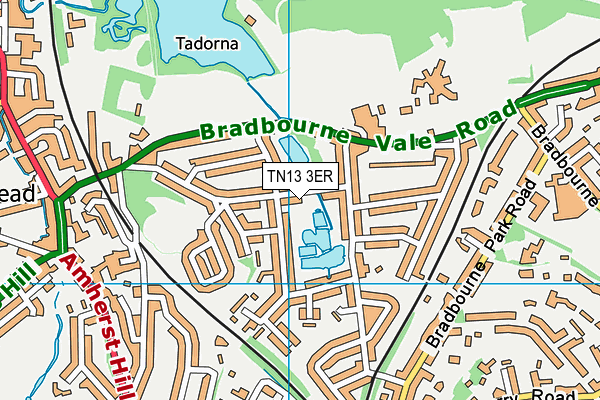 TN13 3ER map - OS VectorMap District (Ordnance Survey) TN13 3ER map - OS VectorMap District (Ordnance Survey)