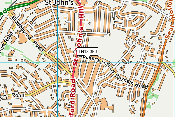 TN13 3FJ map - OS VectorMap District (Ordnance Survey) TN13 3FJ map - OS VectorMap District (Ordnance Survey)