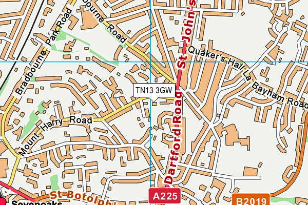 TN13 3GW map - OS VectorMap District (Ordnance Survey) TN13 3GW map - OS VectorMap District (Ordnance Survey)