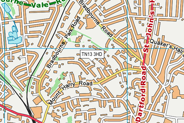 TN13 3HD map - OS VectorMap District (Ordnance Survey) TN13 3HD map - OS VectorMap District (Ordnance Survey)