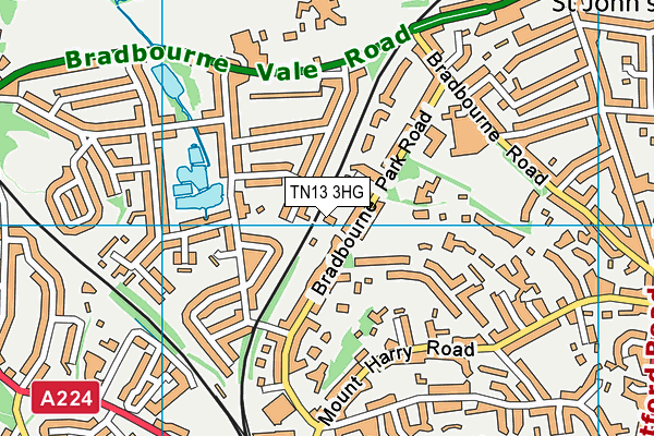 TN13 3HG map - OS VectorMap District (Ordnance Survey) TN13 3HG map - OS VectorMap District (Ordnance Survey)