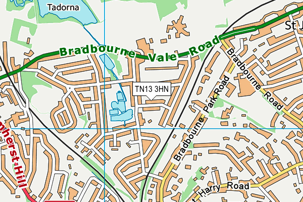TN13 3HN map - OS VectorMap District (Ordnance Survey) TN13 3HN map - OS VectorMap District (Ordnance Survey)