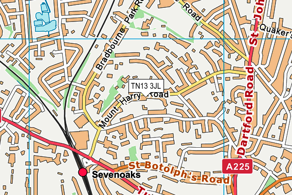 TN13 3JL map - OS VectorMap District (Ordnance Survey)