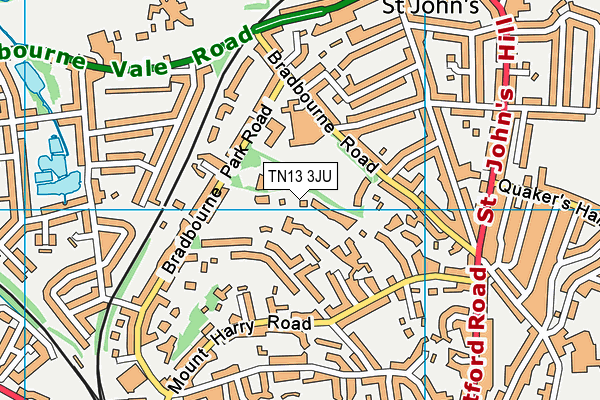 TN13 3JU map - OS VectorMap District (Ordnance Survey) TN13 3JU map - OS VectorMap District (Ordnance Survey)
