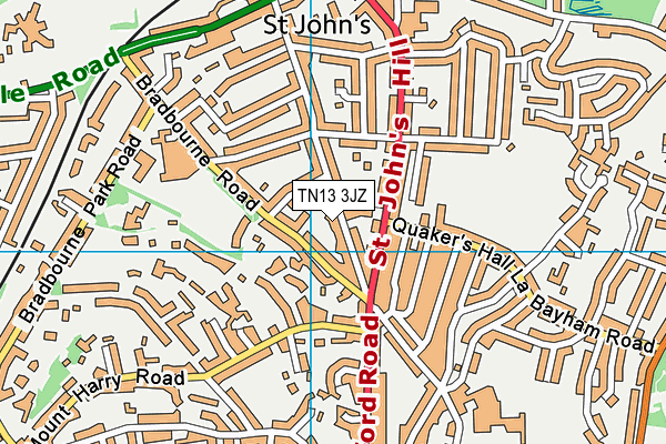 TN13 3JZ map - OS VectorMap District (Ordnance Survey) TN13 3JZ map - OS VectorMap District (Ordnance Survey)