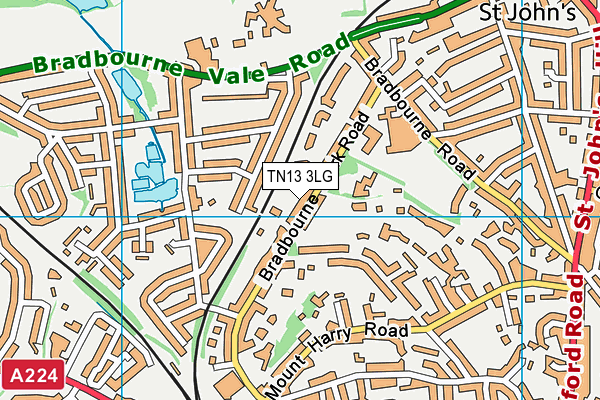 TN13 3LG map - OS VectorMap District (Ordnance Survey) TN13 3LG map - OS VectorMap District (Ordnance Survey)