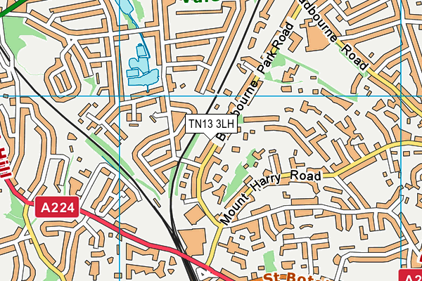 TN13 3LH map - OS VectorMap District (Ordnance Survey) TN13 3LH map - OS VectorMap District (Ordnance Survey)