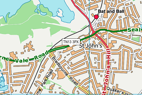 TN13 3PX map - OS VectorMap District (Ordnance Survey) TN13 3PX map - OS VectorMap District (Ordnance Survey)