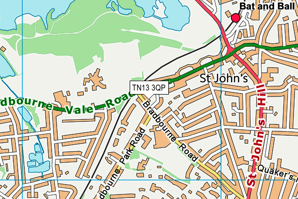 TN13 3QP map - OS VectorMap District (Ordnance Survey) TN13 3QP map - OS VectorMap District (Ordnance Survey)