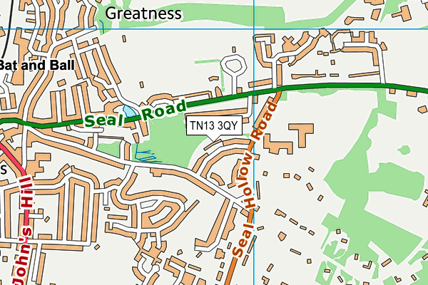 TN13 3QY map - OS VectorMap District (Ordnance Survey) TN13 3QY map - OS VectorMap District (Ordnance Survey)