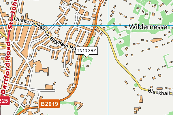 TN13 3RZ map - OS VectorMap District (Ordnance Survey) TN13 3RZ map - OS VectorMap District (Ordnance Survey)