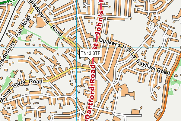 TN13 3TF map - OS VectorMap District (Ordnance Survey) TN13 3TF map - OS VectorMap District (Ordnance Survey)