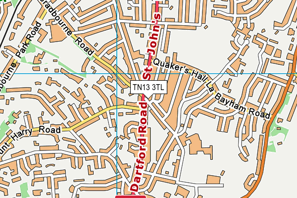 TN13 3TL map - OS VectorMap District (Ordnance Survey) TN13 3TL map - OS VectorMap District (Ordnance Survey)