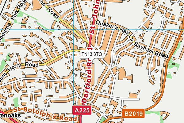 TN13 3TQ map - OS VectorMap District (Ordnance Survey) TN13 3TQ map - OS VectorMap District (Ordnance Survey)