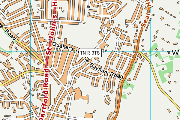 TN13 3TS map - OS VectorMap District (Ordnance Survey) TN13 3TS map - OS VectorMap District (Ordnance Survey)