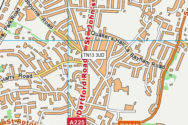 TN13 3UD map - OS VectorMap District (Ordnance Survey) TN13 3UD map - OS VectorMap District (Ordnance Survey)