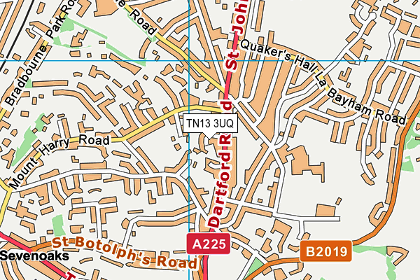 TN13 3UQ map - OS VectorMap District (Ordnance Survey)