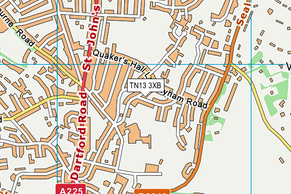 TN13 3XB map - OS VectorMap District (Ordnance Survey) TN13 3XB map - OS VectorMap District (Ordnance Survey)