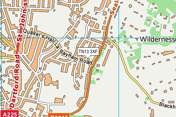 TN13 3XF map - OS VectorMap District (Ordnance Survey) TN13 3XF map - OS VectorMap District (Ordnance Survey)
