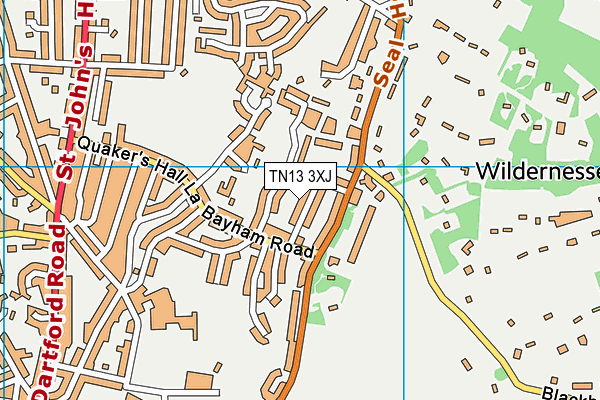 TN13 3XJ map - OS VectorMap District (Ordnance Survey) TN13 3XJ map - OS VectorMap District (Ordnance Survey)