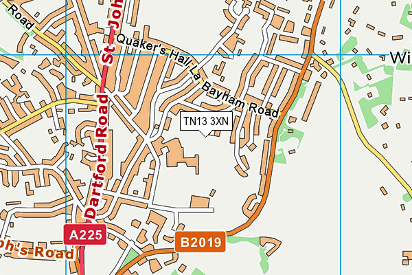 TN13 3XN map - OS VectorMap District (Ordnance Survey)