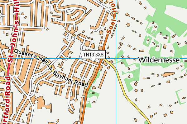 TN13 3XS map - OS VectorMap District (Ordnance Survey) TN13 3XS map - OS VectorMap District (Ordnance Survey)