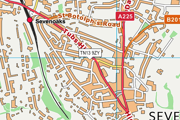 TN13 9ZY map - OS VectorMap District (Ordnance Survey) TN13 9ZY map - OS VectorMap District (Ordnance Survey)