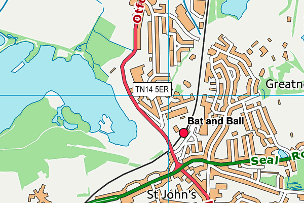 TN14 5ER map - OS VectorMap District (Ordnance Survey) TN14 5ER map - OS VectorMap District (Ordnance Survey)