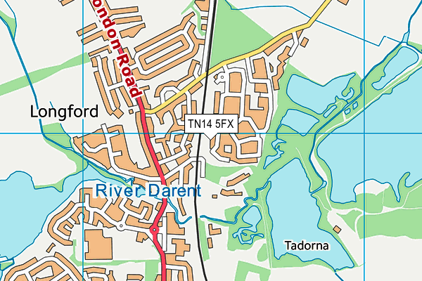 TN14 5FX map - OS VectorMap District (Ordnance Survey) TN14 5FX map - OS VectorMap District (Ordnance Survey)