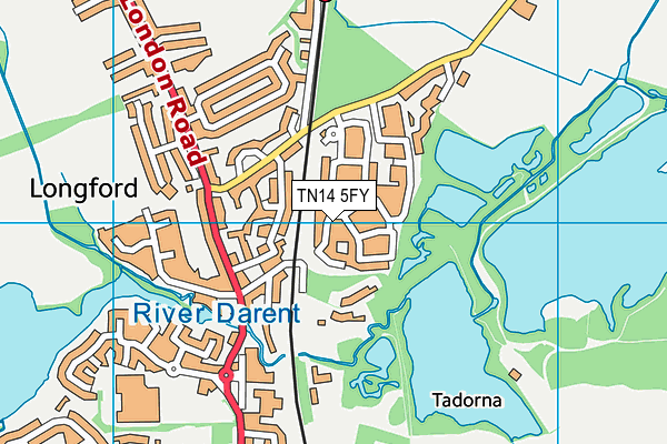 TN14 5FY map - OS VectorMap District (Ordnance Survey) TN14 5FY map - OS VectorMap District (Ordnance Survey)