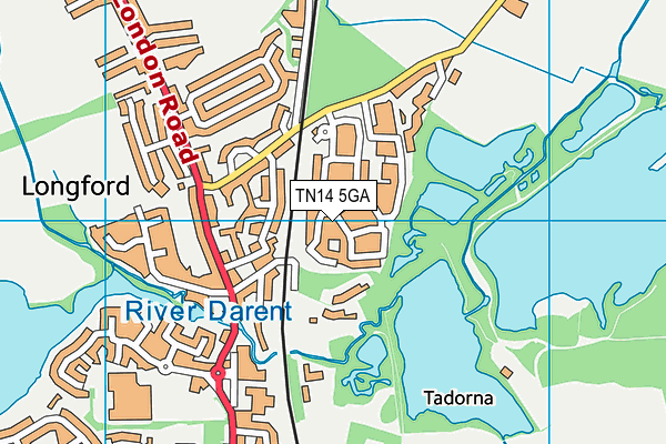 TN14 5GA map - OS VectorMap District (Ordnance Survey) TN14 5GA map - OS VectorMap District (Ordnance Survey)