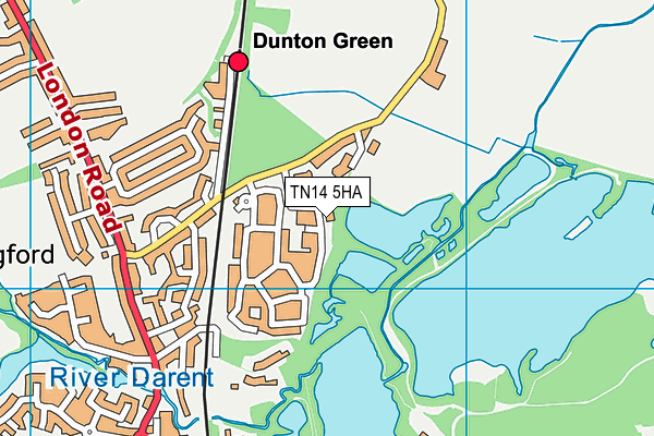 TN14 5HA map - OS VectorMap District (Ordnance Survey) TN14 5HA map - OS VectorMap District (Ordnance Survey)