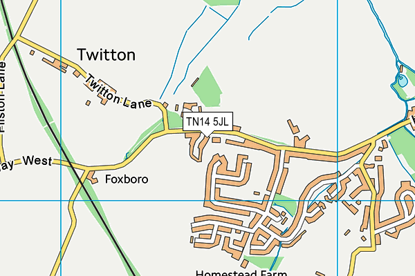 TN14 5JL map - OS VectorMap District (Ordnance Survey) TN14 5JL map - OS VectorMap District (Ordnance Survey)