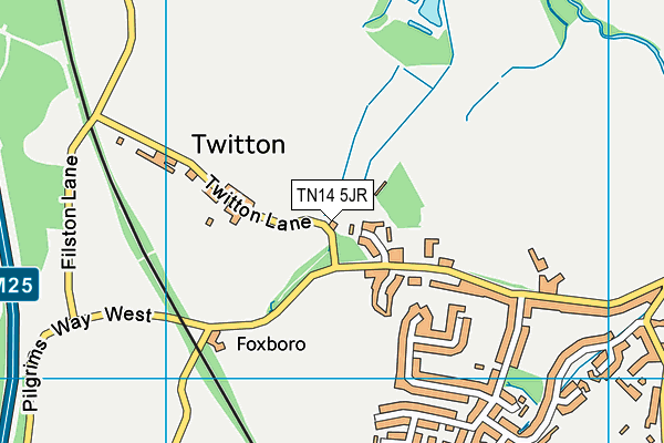 TN14 5JR map - OS VectorMap District (Ordnance Survey) TN14 5JR map - OS VectorMap District (Ordnance Survey)