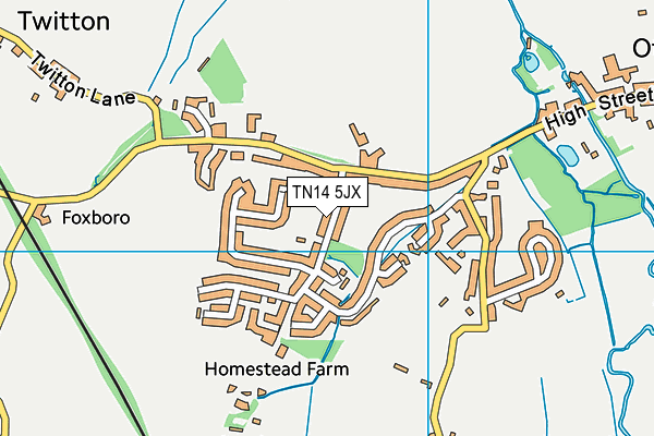 TN14 5JX map - OS VectorMap District (Ordnance Survey) TN14 5JX map - OS VectorMap District (Ordnance Survey)