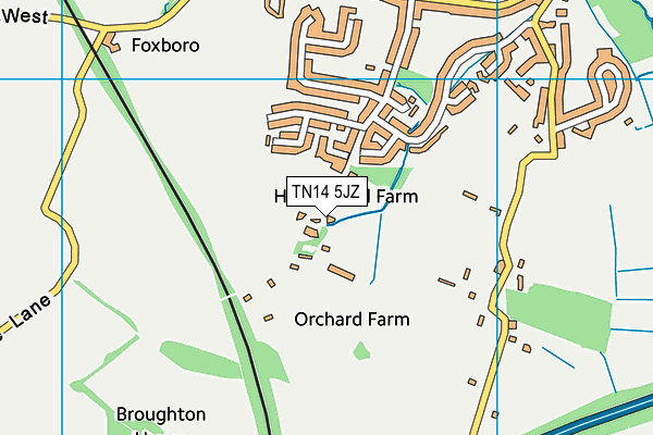 TN14 5JZ map - OS VectorMap District (Ordnance Survey) TN14 5JZ map - OS VectorMap District (Ordnance Survey)